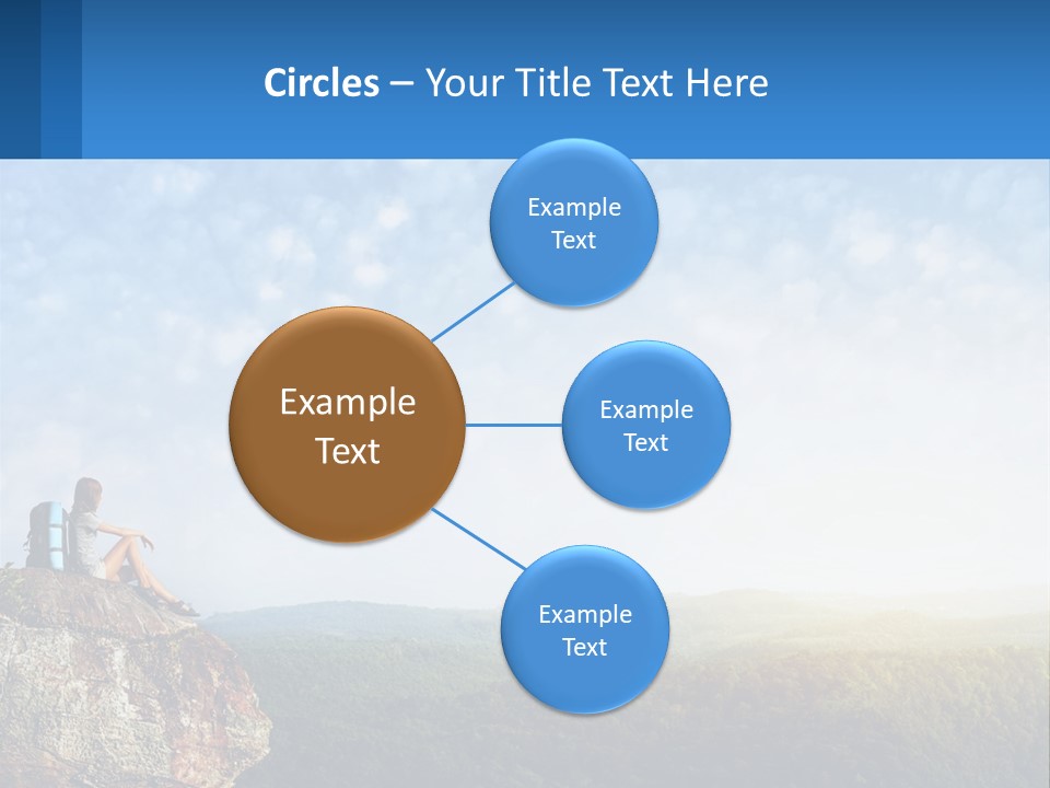 Green Holding Blue Sky PowerPoint Template