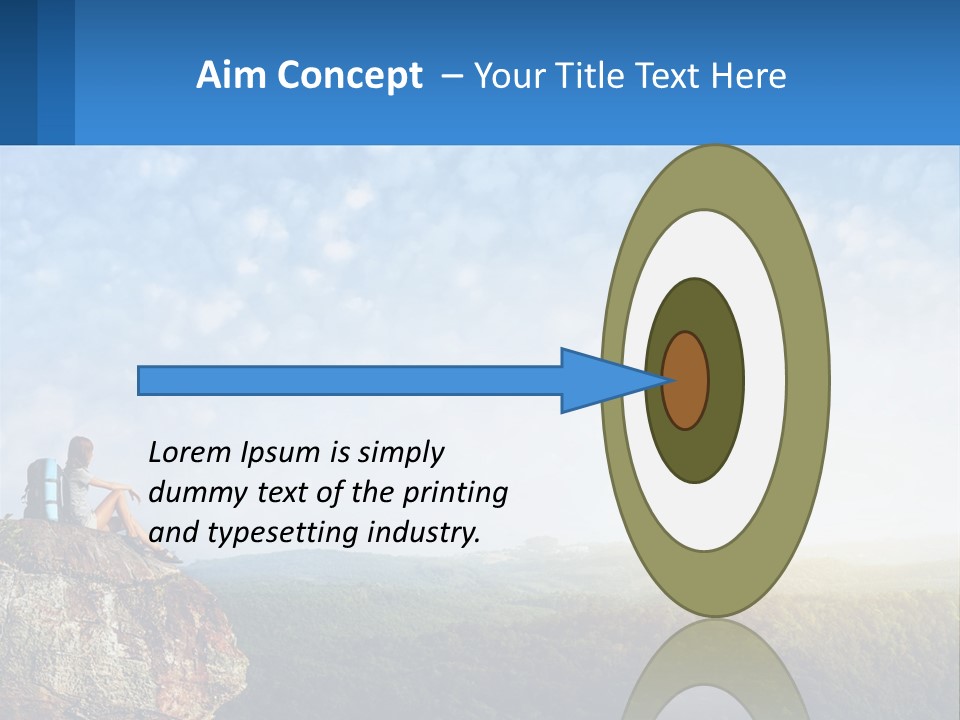 Green Holding Blue Sky PowerPoint Template