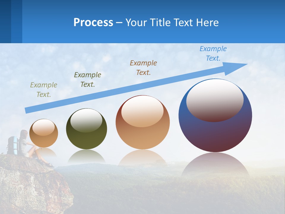 Green Holding Blue Sky PowerPoint Template