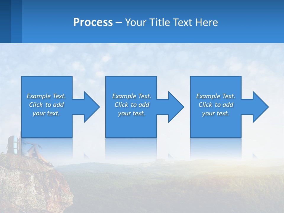 Green Holding Blue Sky PowerPoint Template