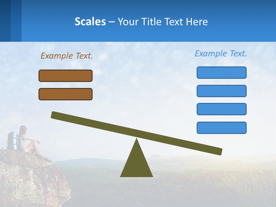 Green Holding Blue Sky PowerPoint Template