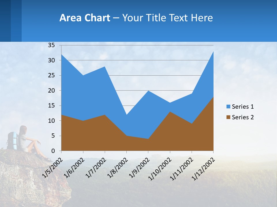 Green Holding Blue Sky PowerPoint Template