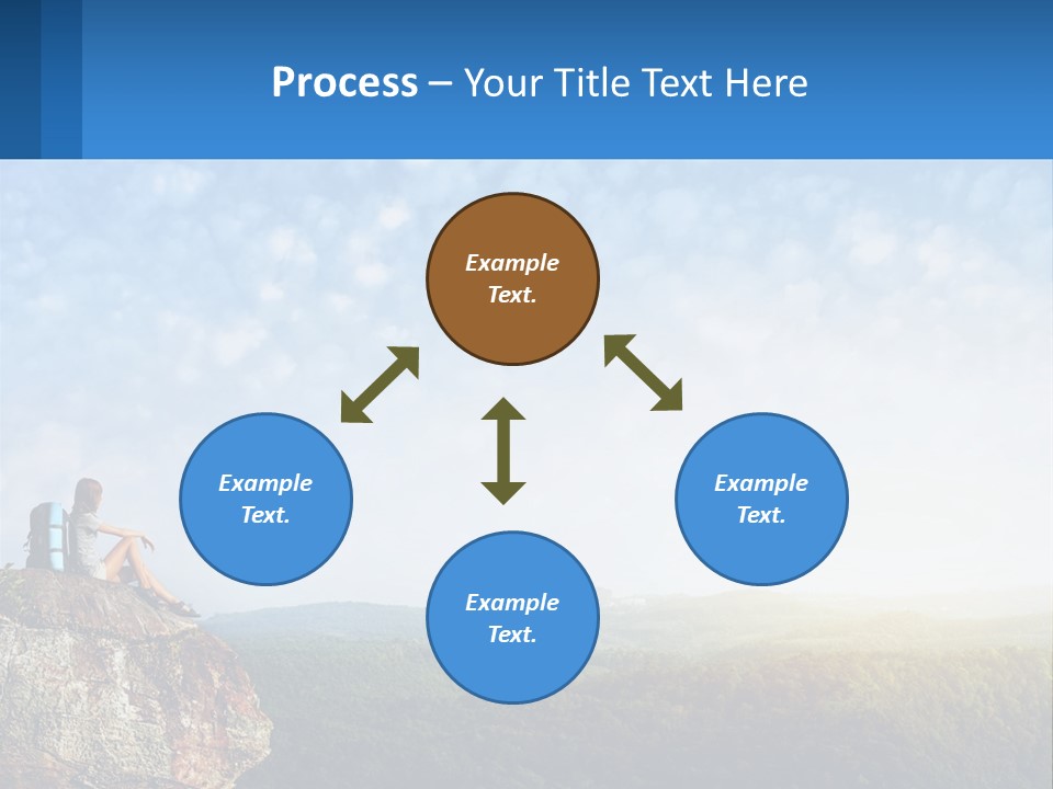 Green Holding Blue Sky PowerPoint Template