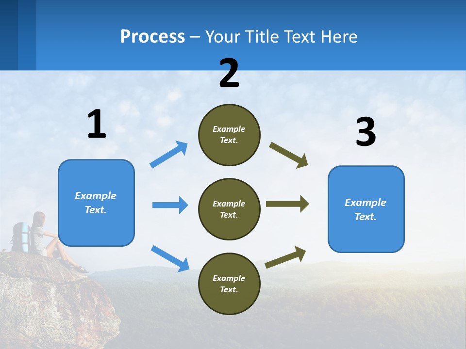 Green Holding Blue Sky PowerPoint Template