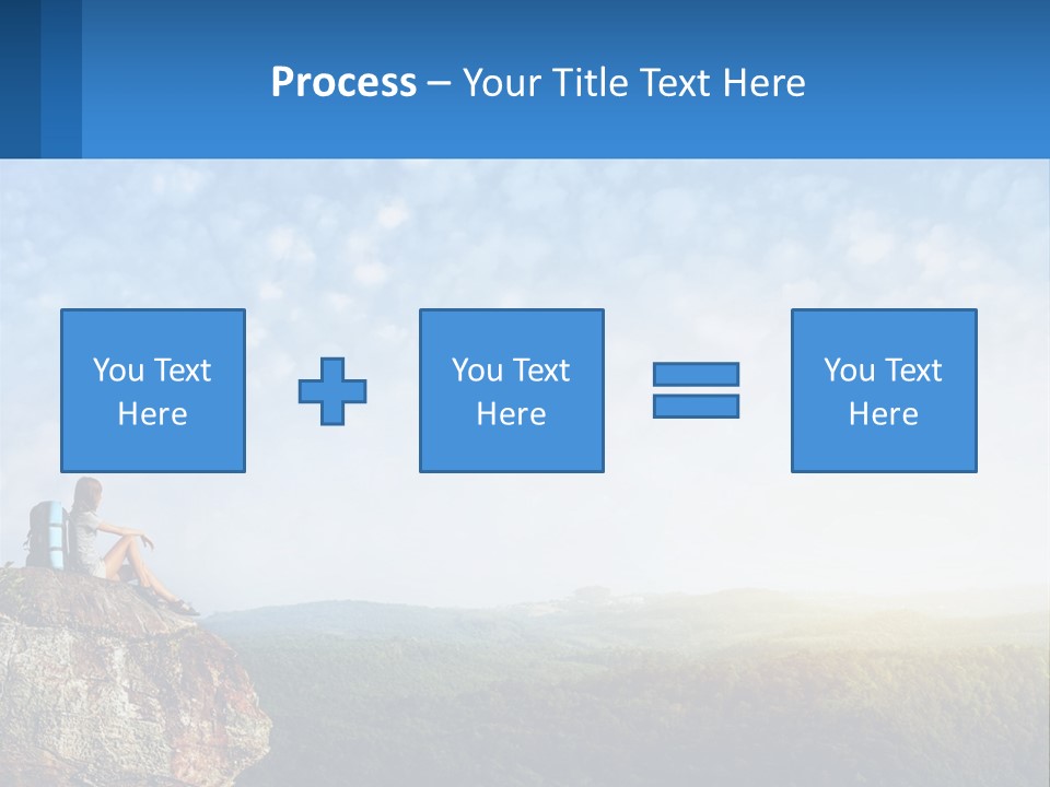 Green Holding Blue Sky PowerPoint Template