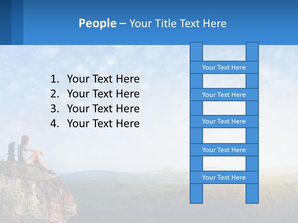 Green Holding Blue Sky PowerPoint Template