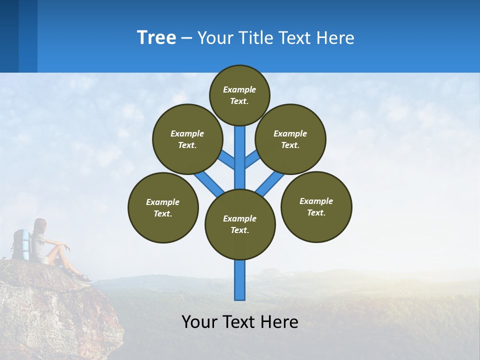 Green Holding Blue Sky PowerPoint Template