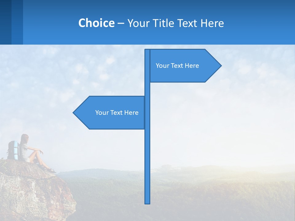 Green Holding Blue Sky PowerPoint Template
