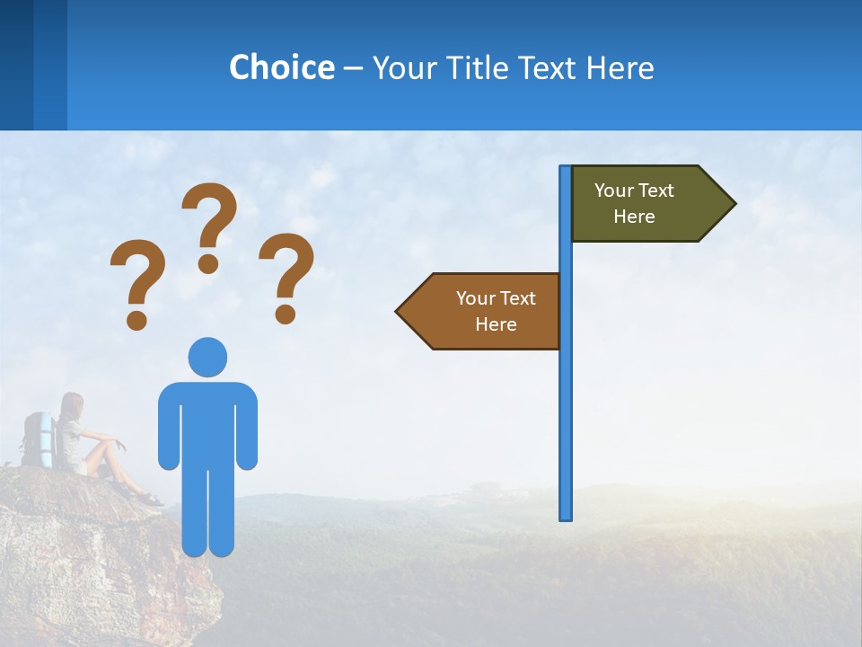 Green Holding Blue Sky PowerPoint Template