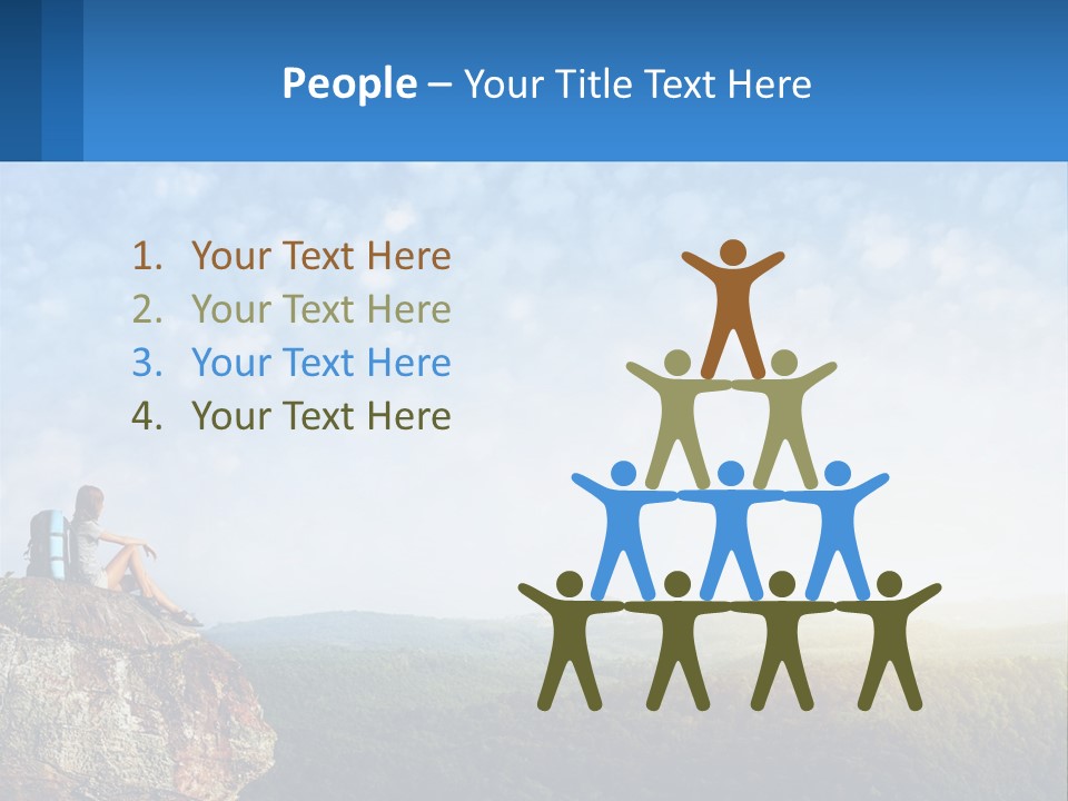 Green Holding Blue Sky PowerPoint Template