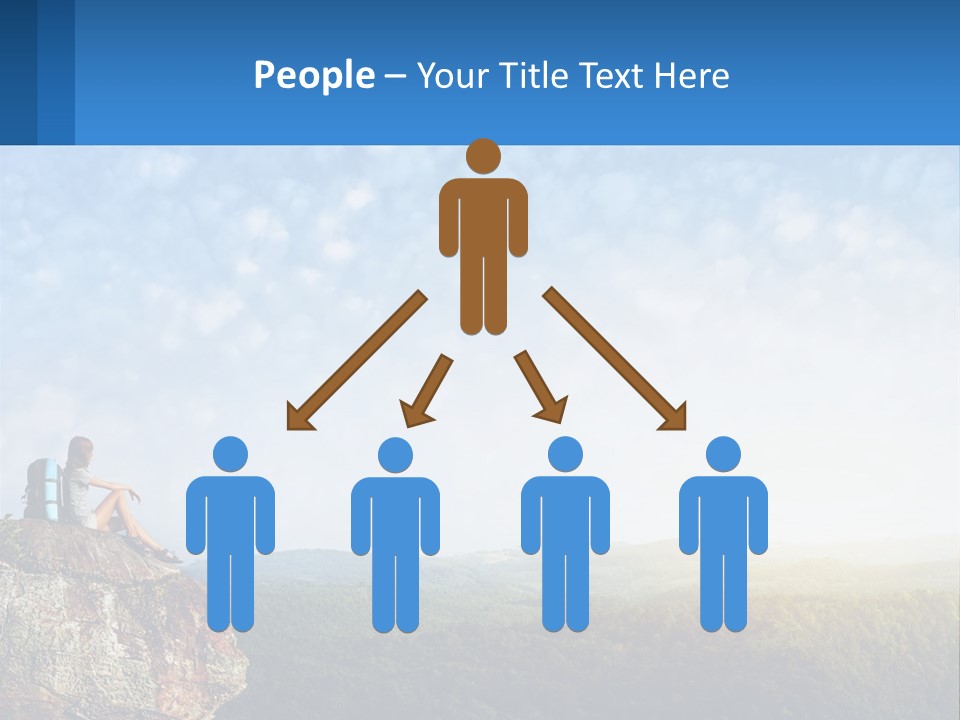 Green Holding Blue Sky PowerPoint Template