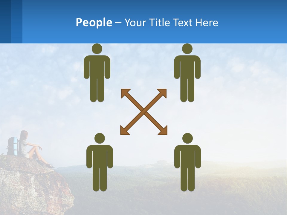 Green Holding Blue Sky PowerPoint Template