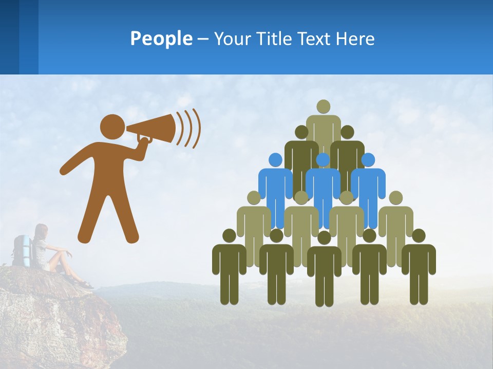 Green Holding Blue Sky PowerPoint Template