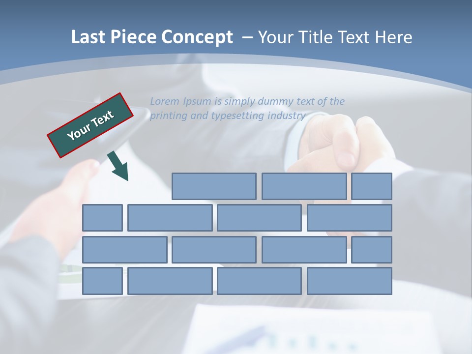 Lawn Purchase Hand PowerPoint Template