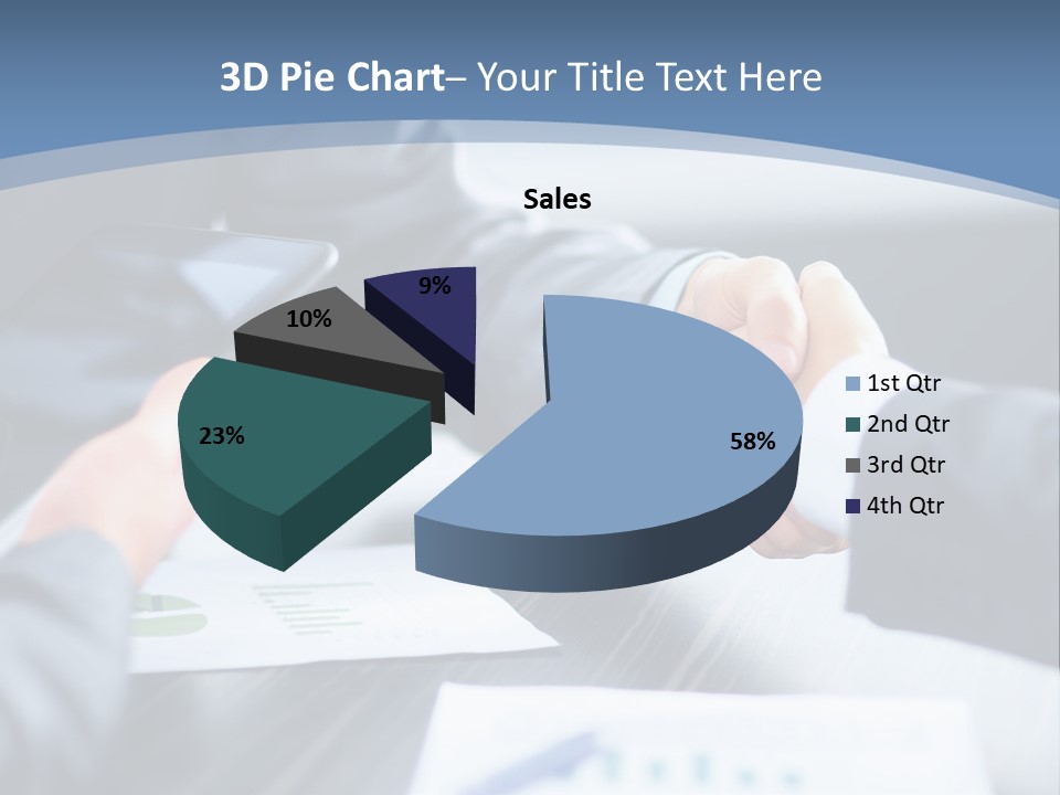 Lawn Purchase Hand PowerPoint Template