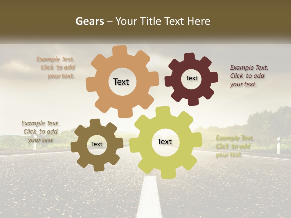 Cloud Construction Grass PowerPoint Template