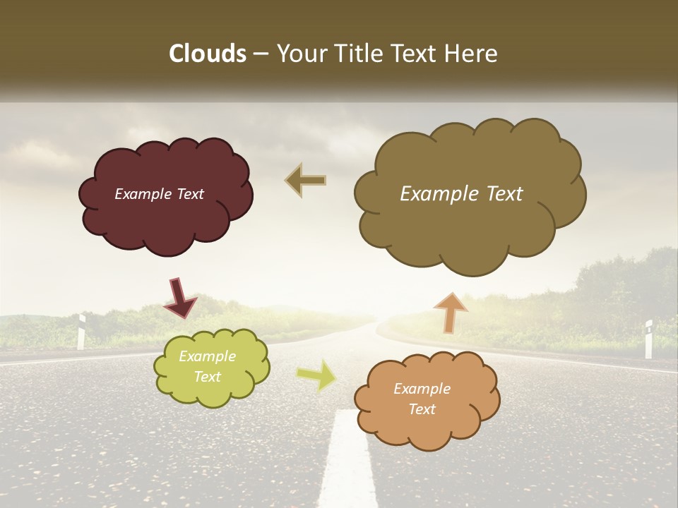 Cloud Construction Grass PowerPoint Template