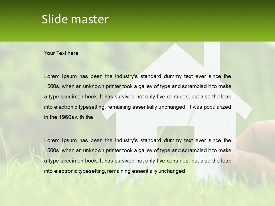 Architecture Hand Holding PowerPoint Template