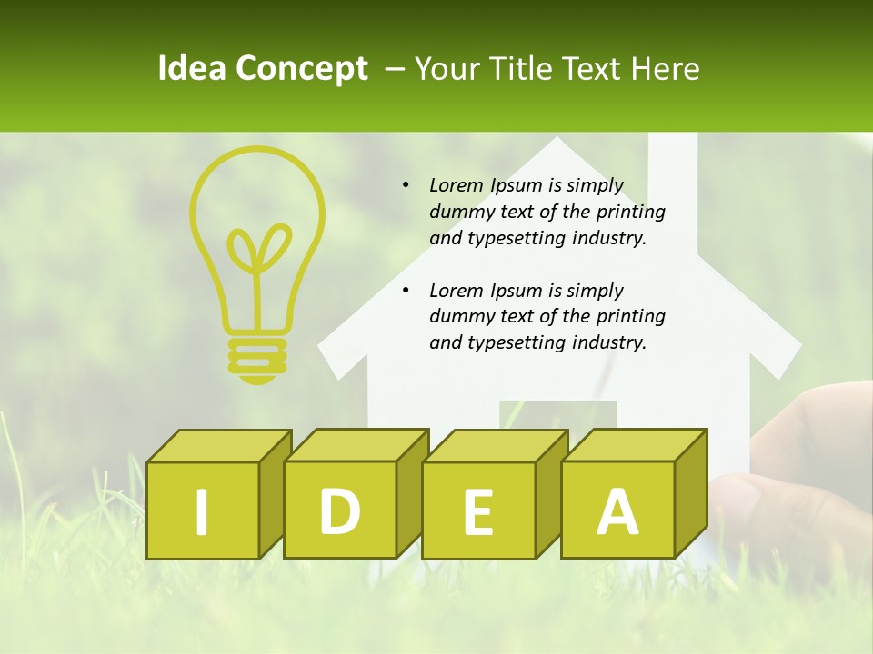 Architecture Hand Holding PowerPoint Template