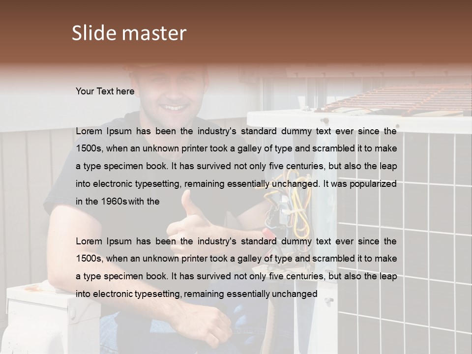 Human Hand Selling Leaf PowerPoint Template