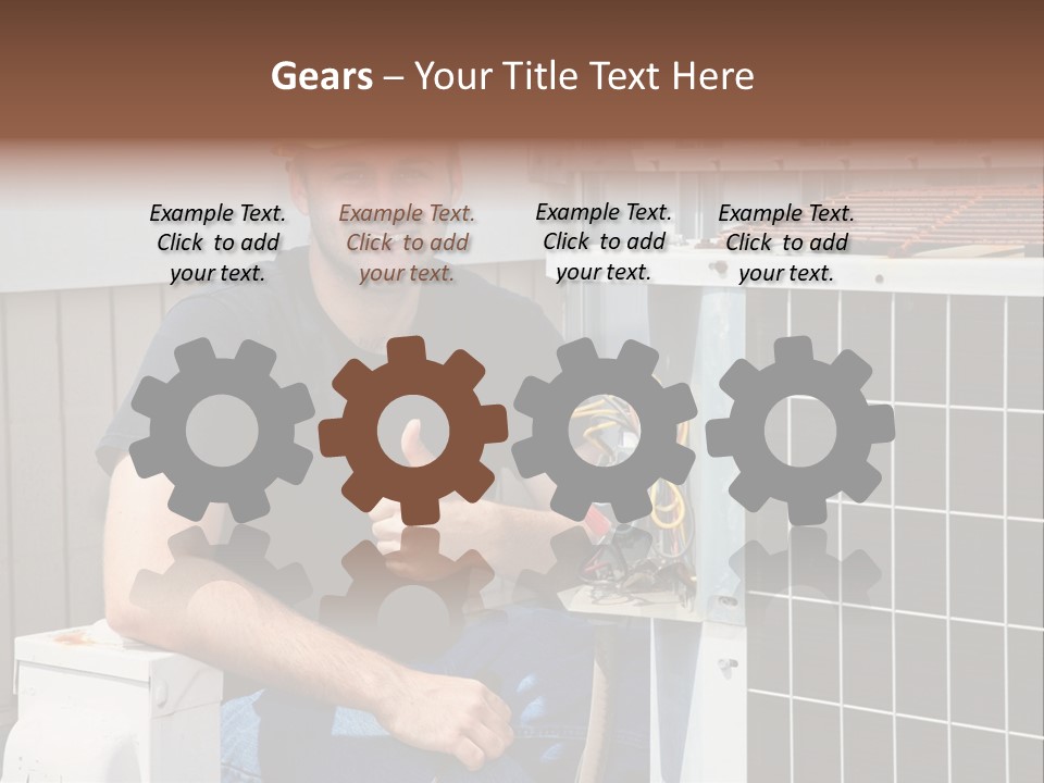 Human Hand Selling Leaf PowerPoint Template