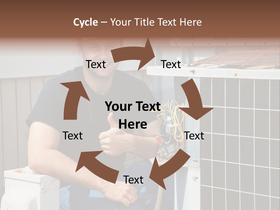 Human Hand Selling Leaf PowerPoint Template