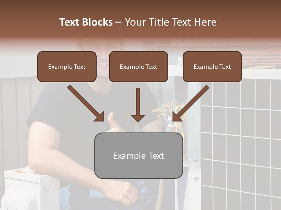 Human Hand Selling Leaf PowerPoint Template