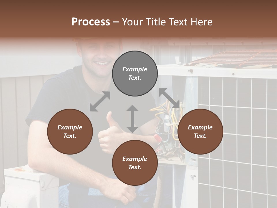 Human Hand Selling Leaf PowerPoint Template
