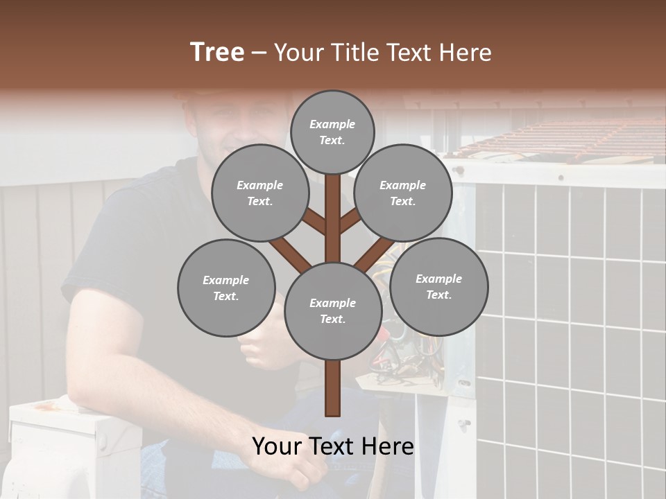 Human Hand Selling Leaf PowerPoint Template