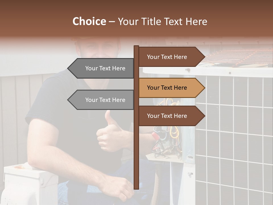 Human Hand Selling Leaf PowerPoint Template