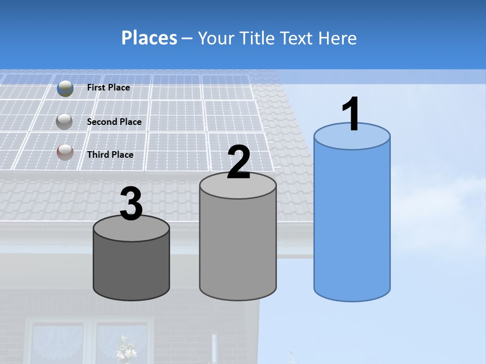 Blue Sky Property Hand PowerPoint Template