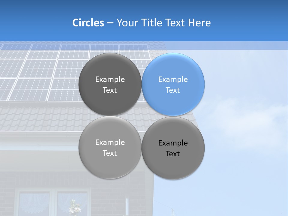 Blue Sky Property Hand PowerPoint Template