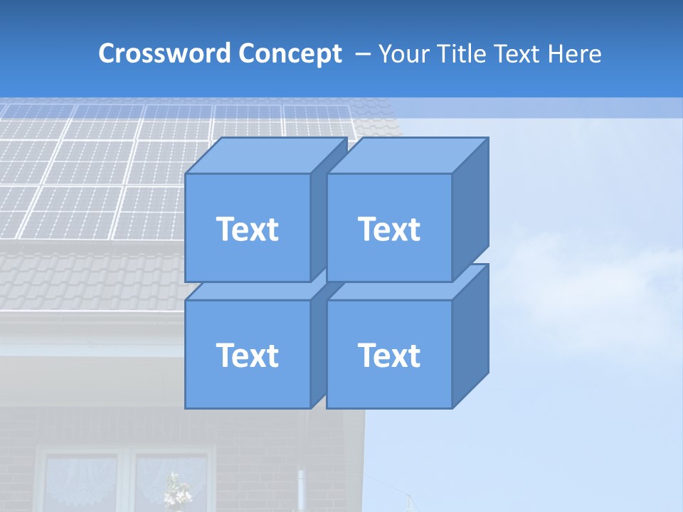 Blue Sky Property Hand PowerPoint Template