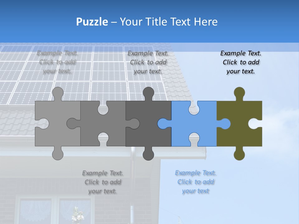 Blue Sky Property Hand PowerPoint Template