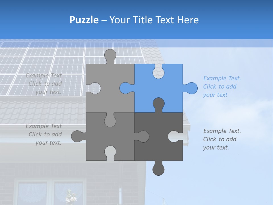 Blue Sky Property Hand PowerPoint Template