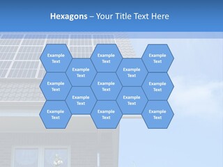 Blue Sky Property Hand PowerPoint Template