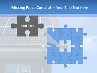 Blue Sky Property Hand PowerPoint Template