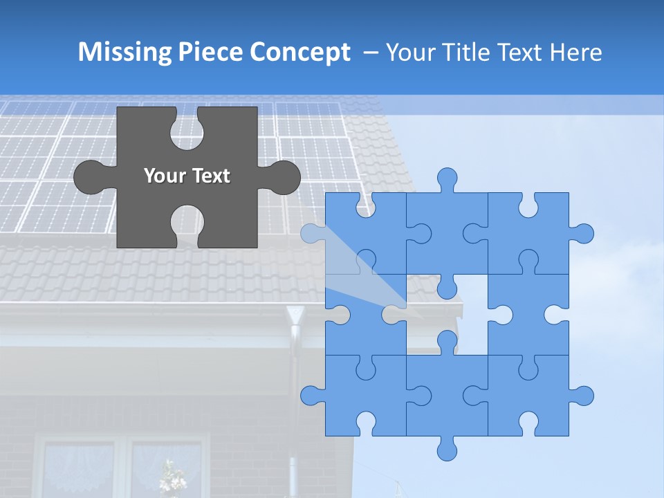 Blue Sky Property Hand PowerPoint Template