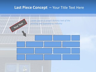 Blue Sky Property Hand PowerPoint Template
