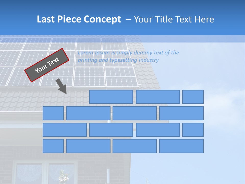 Blue Sky Property Hand PowerPoint Template