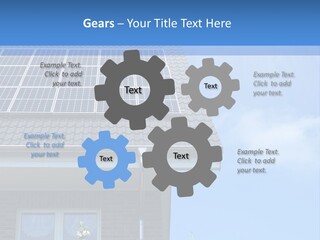 Blue Sky Property Hand PowerPoint Template