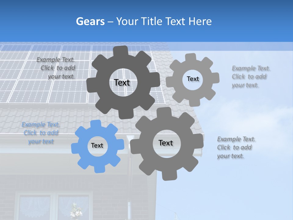 Blue Sky Property Hand PowerPoint Template