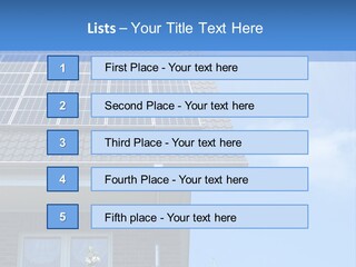 Blue Sky Property Hand PowerPoint Template