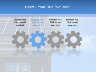 Blue Sky Property Hand PowerPoint Template