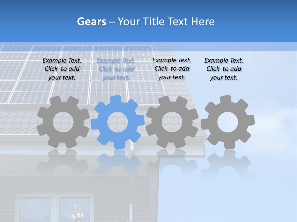 Blue Sky Property Hand PowerPoint Template