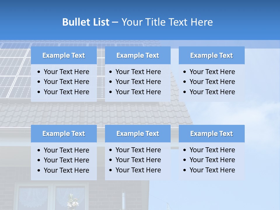 Blue Sky Property Hand PowerPoint Template