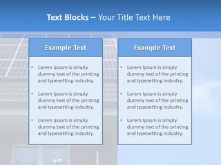 Blue Sky Property Hand PowerPoint Template