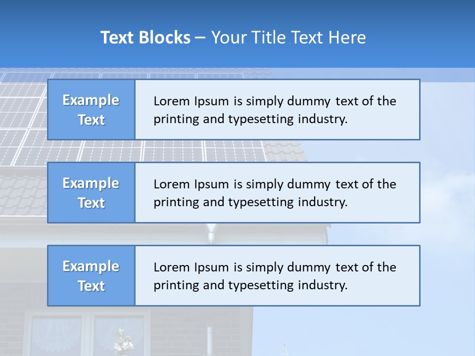 Blue Sky Property Hand PowerPoint Template