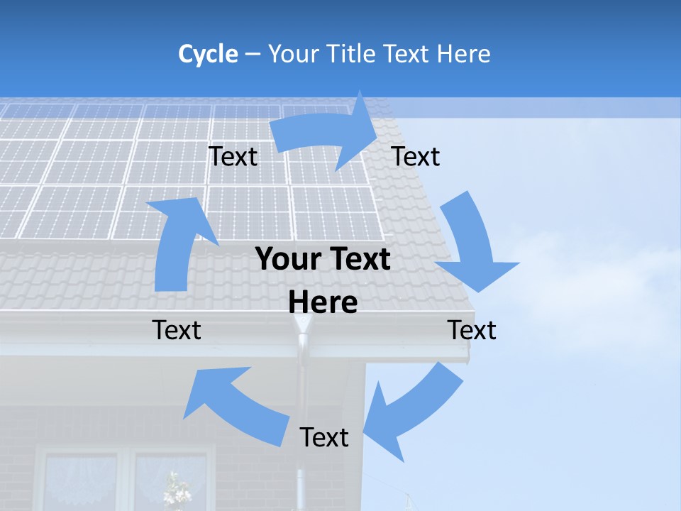 Blue Sky Property Hand PowerPoint Template