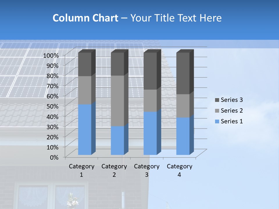 Blue Sky Property Hand PowerPoint Template